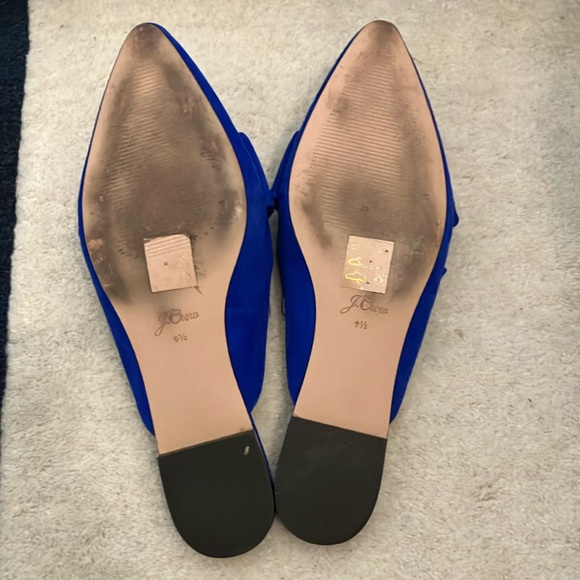 J. Crew Women's Vibrant Blue Suede Mules - Picture 2 of 5